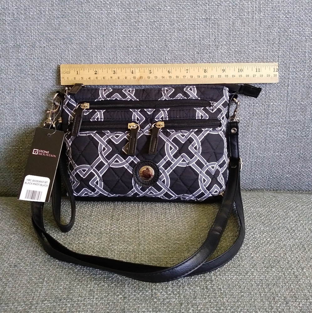 Firm final!*NWT:Stone Mtn black quilted bag